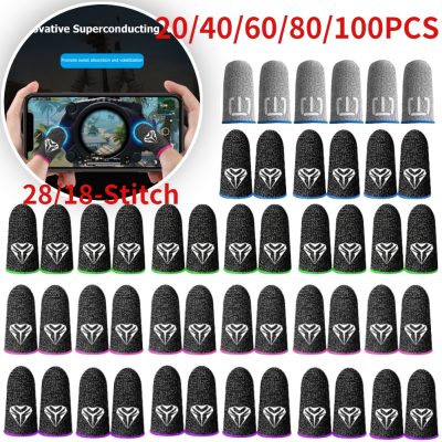 20-100 Pcs For PUBG Gaming Finger Sleeve Breathable Fingertips Sweatproof Anti-slip Fingertip Cover Thumb Gloves For Mobile Game