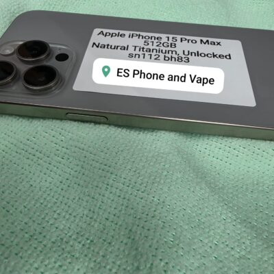 Apple iPhone 15 Pro Max 512GB Natural Titanium, Unlocked Very good condition Battery h 83%